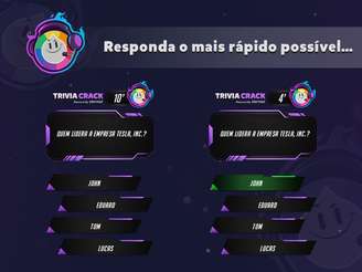 Dashboard do Trivia Crack na Twitch